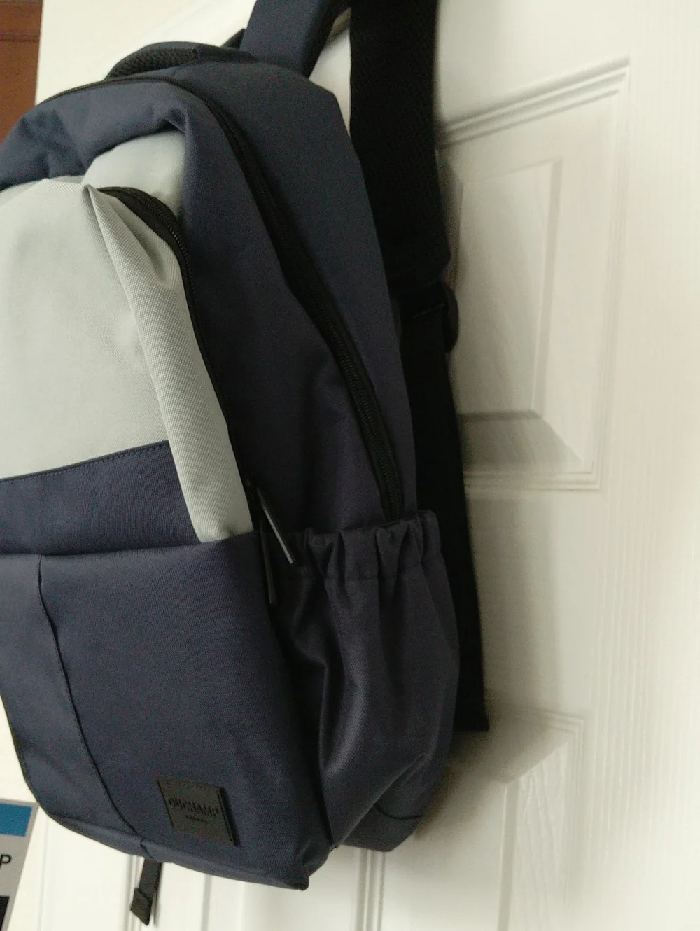Duchamp London Two-Tone Navy and Light Gray Laptop School Backpack NWT